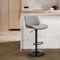 Armen Living Brock Adjustable Gray Faux Leather and Walnut Wood with Black Finish Bar Stool LCBCBAWABLGR - alternate 6